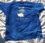 Large logo on Front Only - Available in Blue, 2X; White, XL; Black or White in Medium - $12.00each